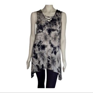 Keren hart crisscross front Asymmetrical Dress sz m